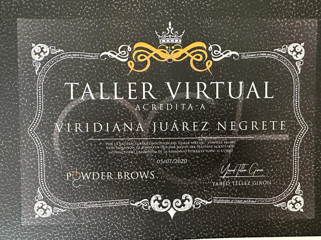 Viridiana Juárez - Certificación