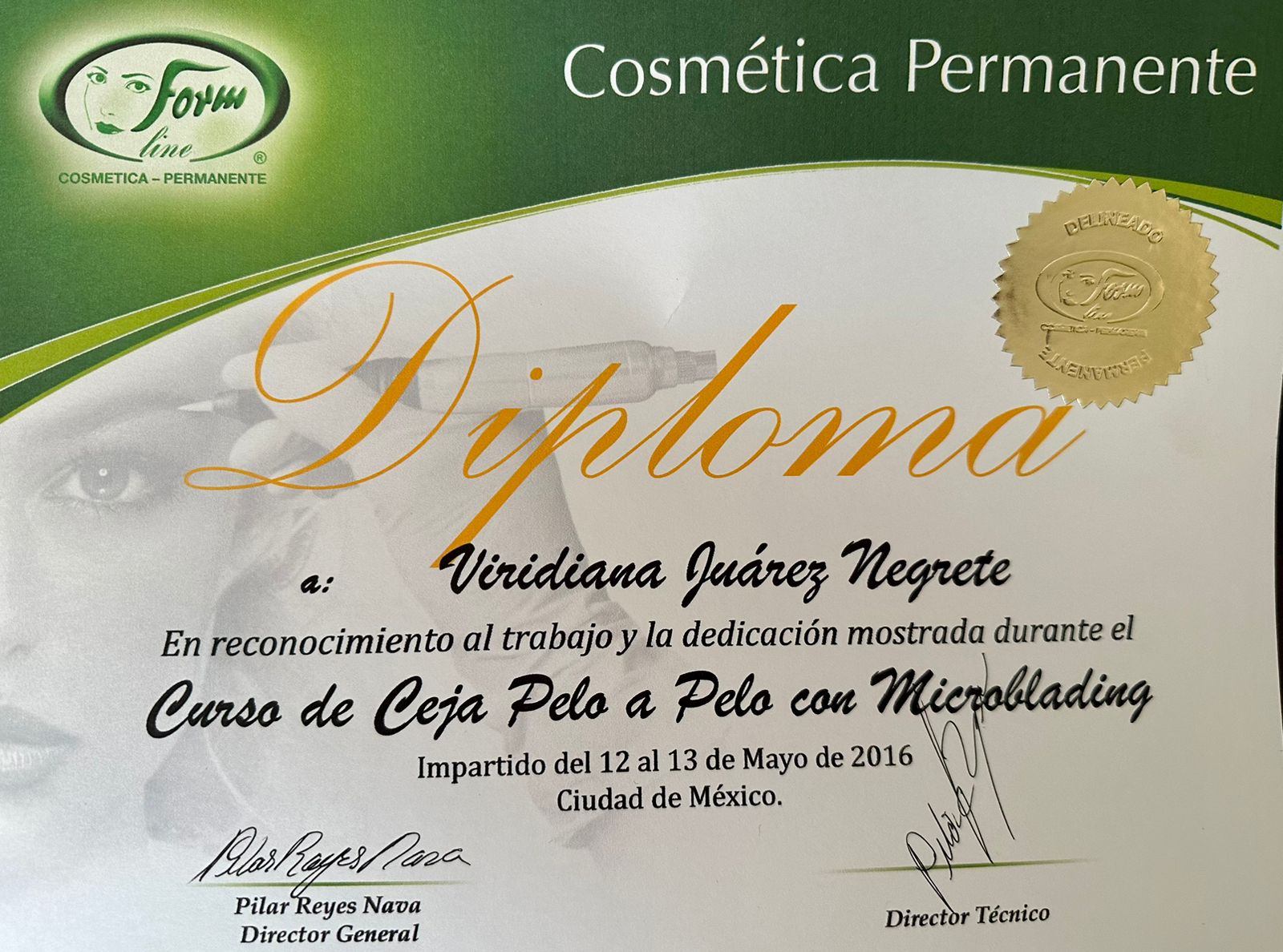 Viridiana Juárez - Certificación